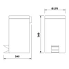 Kép 5/5 - SAPHO BEMETA RETRO Pedálos szemetes, 170x260x170mm, 3l, bronz (104315023) (XJ011)
