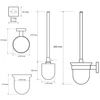 Kép 3/3 - SAPHO BEMETA BETA Fali WC kefetartó, üveg, fehér kefe, 95x360x140mm, króm (132113012) (XQ301)