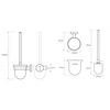 Kép 2/2 - SAPHO BEMETA DARK WC kefetartó, üveg, 95x370x140mm, fekete (104113010) (XR303B)