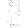 Kép 2/2 - SAPHO BEMETA OMEGA Fali WC kefetartó, üveg, fehér kefe, 95x370x140mm, króm (104113012) (XR303)