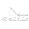Kép 2/2 - SAPHO BEMETA OMEGA Kapaszkodó 135°, gumival, jobbos, 717x325x80mm, króm (104507711) (XR507)