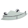 Kép 1/2 - SAPHO BEMETA OMEGA Sarok üvegpolc, 255x70x255mm, króm (104202162) (XR605)