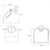 Kép 2/2 - SAPHO BEMETA WHITE WC papírtartó, 140x155x80mm, fehér (104112014) (XR732W)