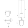 Kép 3/3 - SAPHO BEMETA NEO Fali WC kefetartó, üveg, fehér kefe, 115x360x130mm, inox/matt (104113015) (XS301)