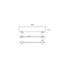 Kép 2/2 - SAPHO BEMETA NEO Üvegpolc, 600x55x130mm, inox/matt (104102045) (XS601)