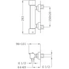 Kép 2/2 - TEKA Formentera termosztátos zuhany csaptelep króm 622011200