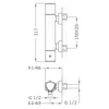 Kép 2/2 - TEKA Itaca termosztátos zuhany csaptelep króm 672010200