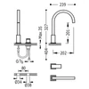 Kép 2/2 - Tres Cuadro Exclusive pultba építhető egykaros mosdócsaptelep acél 00610503AC