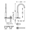 Kép 2/2 - Tres Cuadro Exclusive pultba építhető egykaros mosdócsaptelep acél 00610504AC