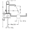 Kép 2/2 - Tres Cuadro-Tres mosdócsaptelep S méret nyitott cascade kifolyóval, húzórudas leeresztővel 00611002D