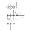 Kép 2/2 - Tres Cuadro-Tres kádperembe építhető kádcsaptelep 220 mm-es kifolyóval 00616104