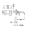 Kép 2/2 - Tres Cuadro Tres egykaros fali mosdócsaptelep 180 mm-es kifolyóval 00630011