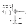 Kép 2/2 - Tres Cuadro Tres egykaros fali mosdócsaptelep 240 mm-es kifolyóval 00630012