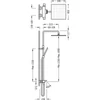 Kép 2/2 - Tres Cuadro-Tres falon kívüli termosztátos zuhanyrendszer 00731201