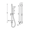 Kép 2/2 - Tres 575 mm-es zuhanyszett vízbevezetéssel 06193102