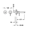 Kép 2/2 - Tres Max-Tres falba építhető egykaros csaptelep 117 mm-es kifolyóval 06230001