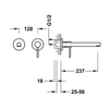 Kép 2/2 - Tres Max-Tres falba építhető egykaros csaptelep 237 mm-es kifolyóval 06230002