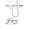 Kép 2/2 - Tres Max-Tres kétkaros termosztátos zuhany csaptelep kézi zuhannyal 06316209