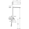 Kép 2/2 - Tres egykaros falba építhető termosztátos zuhanyrendszer 09096021