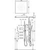 Kép 2/2 - Tres Shower Technology falba építhető elektronikus termosztátos zuhanyrendszer 09286311