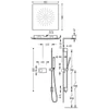 Kép 2/2 - Tres Shower Technology falba építhető elektronikus termosztátos zuhanyrendszer 09286581