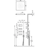 Kép 2/2 - Tres Shower Technology falba építhető elektronikus termosztátos zuhanyrendszer matt fekete 09288313NM