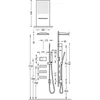 Kép 2/2 - Tres Shower Technology falba építhető elektronikus termosztátos zuhanyrendszer matt fekete 09288407NM