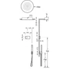 Kép 2/2 - Tres Shower Technology falba építhető elektronikus termosztátos zuhanyrendszer acél 09288555AC
