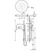Kép 2/2 - Tres Shower Technology falba építhető elektronikus termosztátos zuhanyrendszer 09288583
