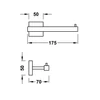 Kép 2/2 - Tres Cuadro-Tres wc-papírtartó rozsdamentes acél 10723606AC