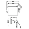 Kép 2/2 - Tres Clasic wc-papírtartó fedéllel kopott réz 12423605LV