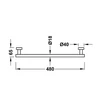 Kép 2/2 - Tres Max-Tres 480 mm-es törölközőtartó matt fehér 16123601BM