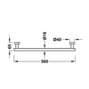 Kép 2/2 - Tres Max-Tres 580 mm-es törölközőtartó matt fehér 16123602BM