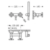 Kép 2/2 - Tres Max-Tres falon kívüli kétkaros zuhanycsaptelep kézi zuhannyal 163868