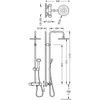 Kép 2/2 - Tres Lex-Tres/Alplus falon kívüli termosztátos zuhanyrendszer 181385