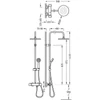 Kép 2/2 - Tres Lex-Tres falon kívüli termosztátos zuhanyrendszer 181386