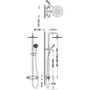 Kép 2/2 - Tres falon kívüli termosztátos zuhanyrendszer 19021402