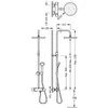 Kép 2/2 - Tres Lex-Tres/Alplus falon kívüli termosztátos zuhanyrendszer 190214