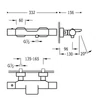 Kép 2/2 - Tres Loft-Tres falon kívüli termosztátos kádcsaptelep cascade kifolyóval 20017401