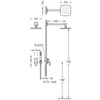 Kép 2/2 - Tres Loft Colors egykaros falba építhető zuhanyrendszer fekete-króm 20018002NE