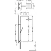Kép 2/2 - Tres Loft Colors termosztátos falon kívüli zuhanyrendszer fekete-króm 20019501NE