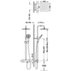Kép 2/2 - Tres falon kívüli termosztátos zuhanyrendszer 20019503