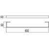 Kép 2/2 - Tres Loft-Tres 600 mm-es törölközőtartó rozsdamentes acél 20023605AC