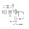 Kép 2/2 - Tres Slim Exclusive egykaros fali mosdócsaptelep 180 mm-es hajlított kifolyóval 20230003