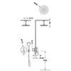 Kép 2/2 - Tres Flat-Tres falba építhető egykaros zuhanyrendszer Rapid-Box 20428003