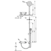 Kép 2/2 - Tres Flat-Tres/K-Tres falon kívüli termosztátos zuhanyrendszer 20438501