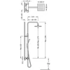 Kép 2/2 - Tres Flat-Tres falon kívüli termosztátos zuhanyrendszer 20438704