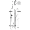 Kép 2/2 - Tres falon kívüli termosztátos zuhanyrendszer 20438712