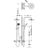 Kép 2/2 - Tres falon kívüli termosztátos zuhanyrendszer 20438713