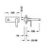 Kép 2/2 - Tres Class Tres egykaros fali csaptelep 180 mm-es kifolyóval 20530011